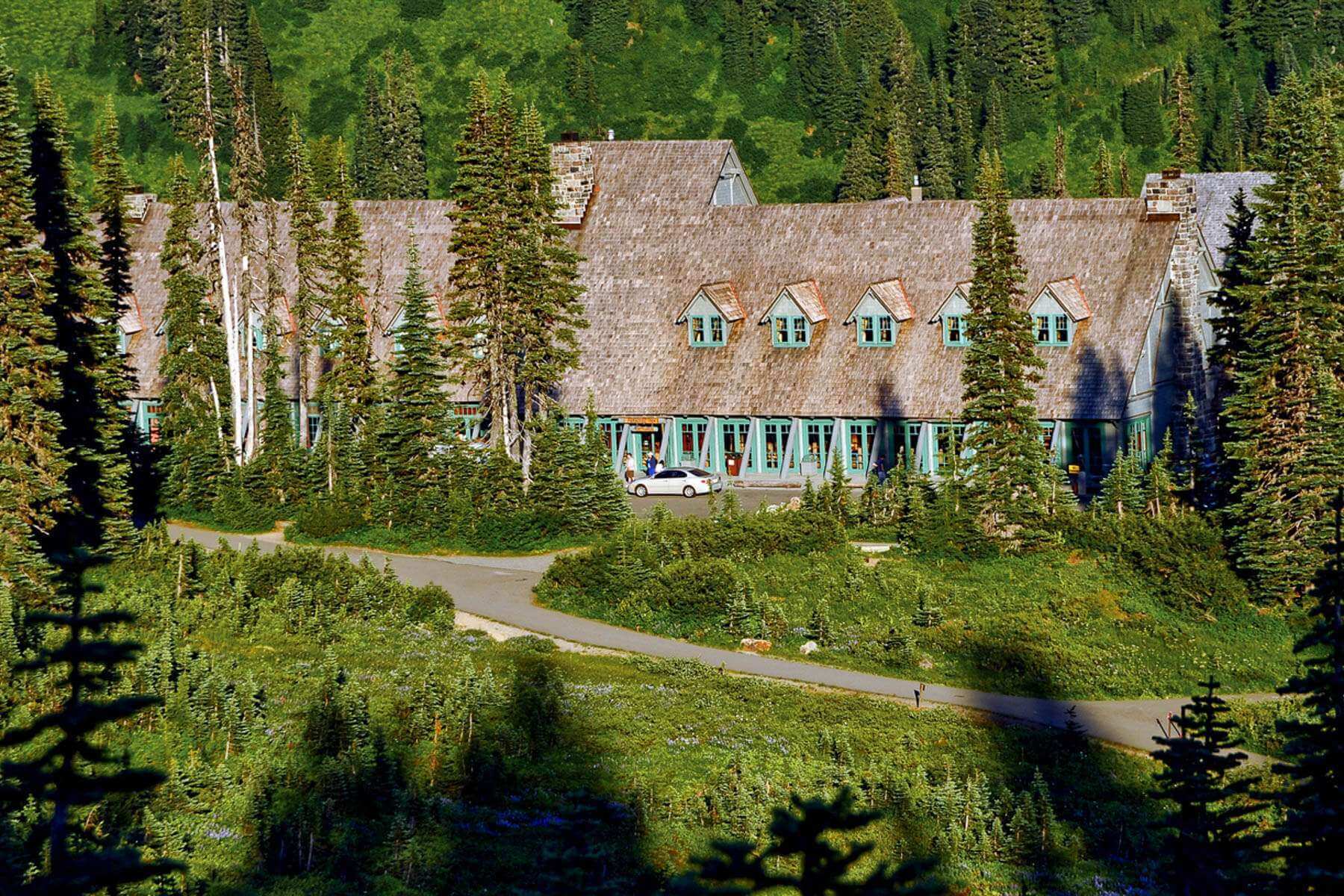 Exterior of Paradise Inn at Mount Rainier