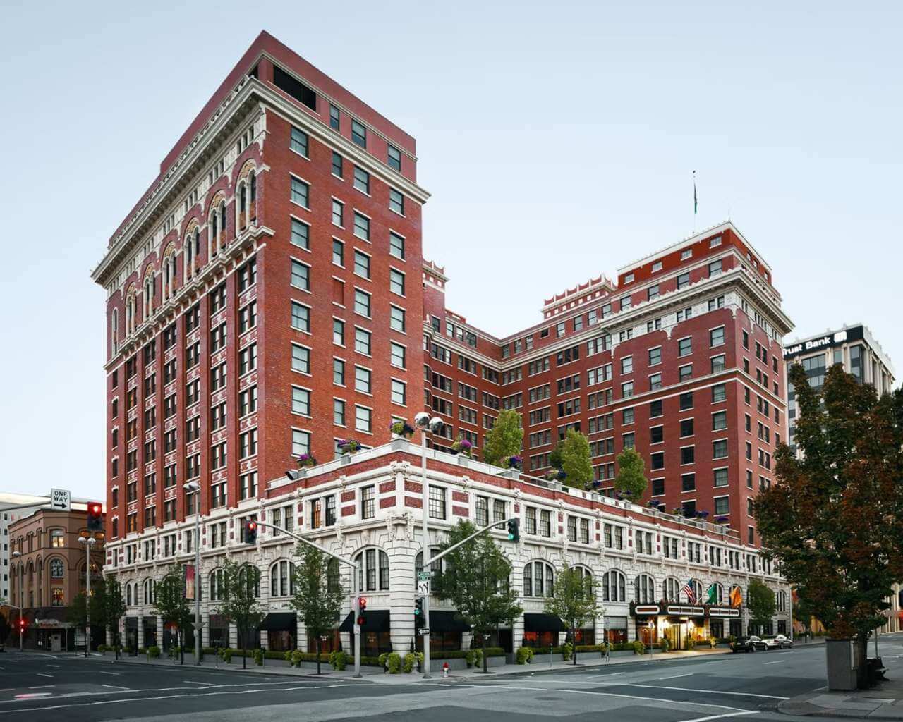 Exterior of the Historic Davenport Hotel in downtown Spokane