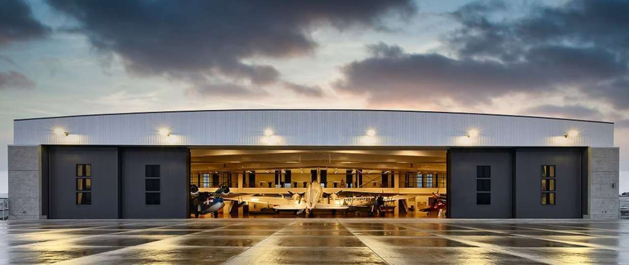 Exterior and tarmac at the Historic Flight Museum.