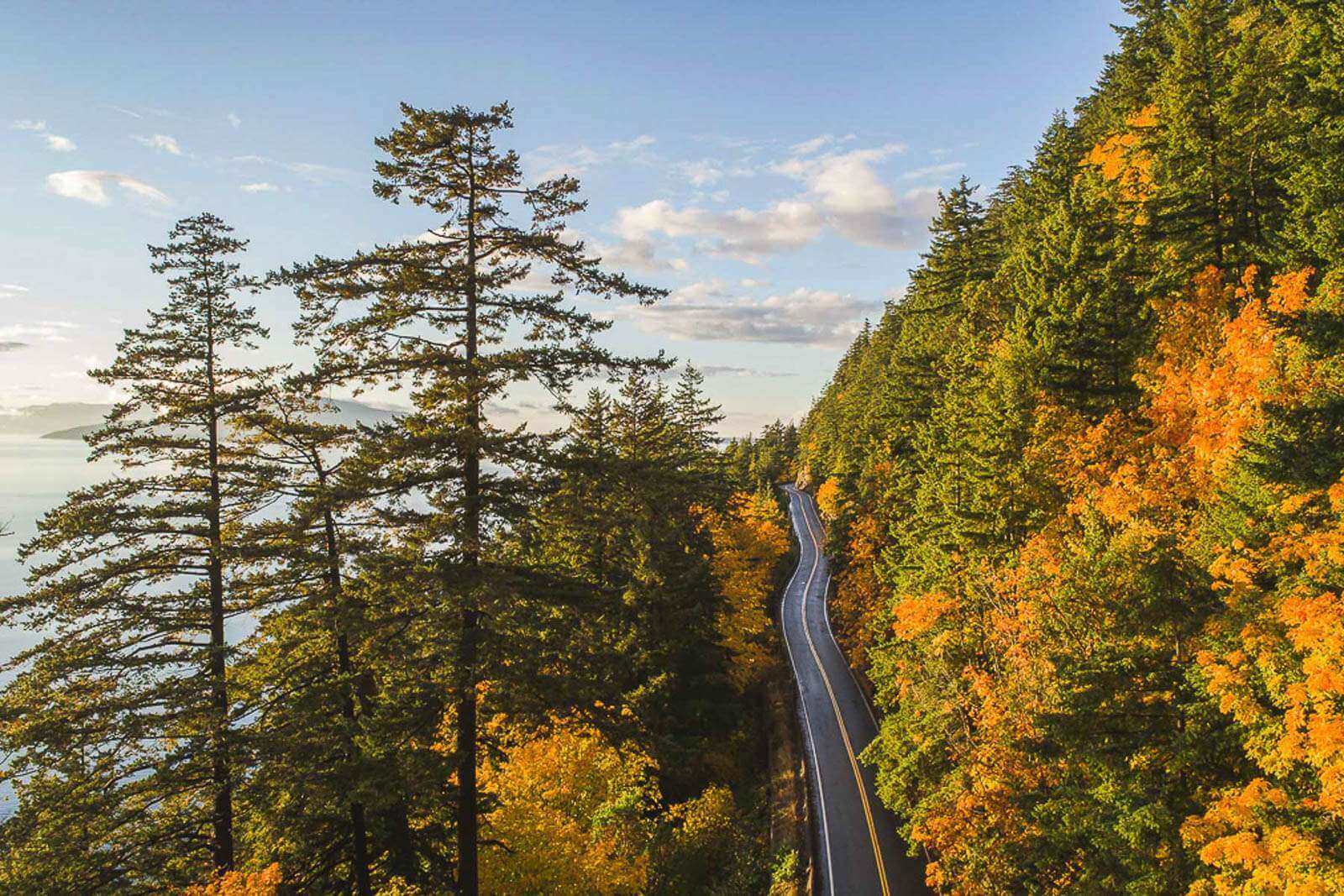 Where to find fall colors in Washington - Chuckanut Drive