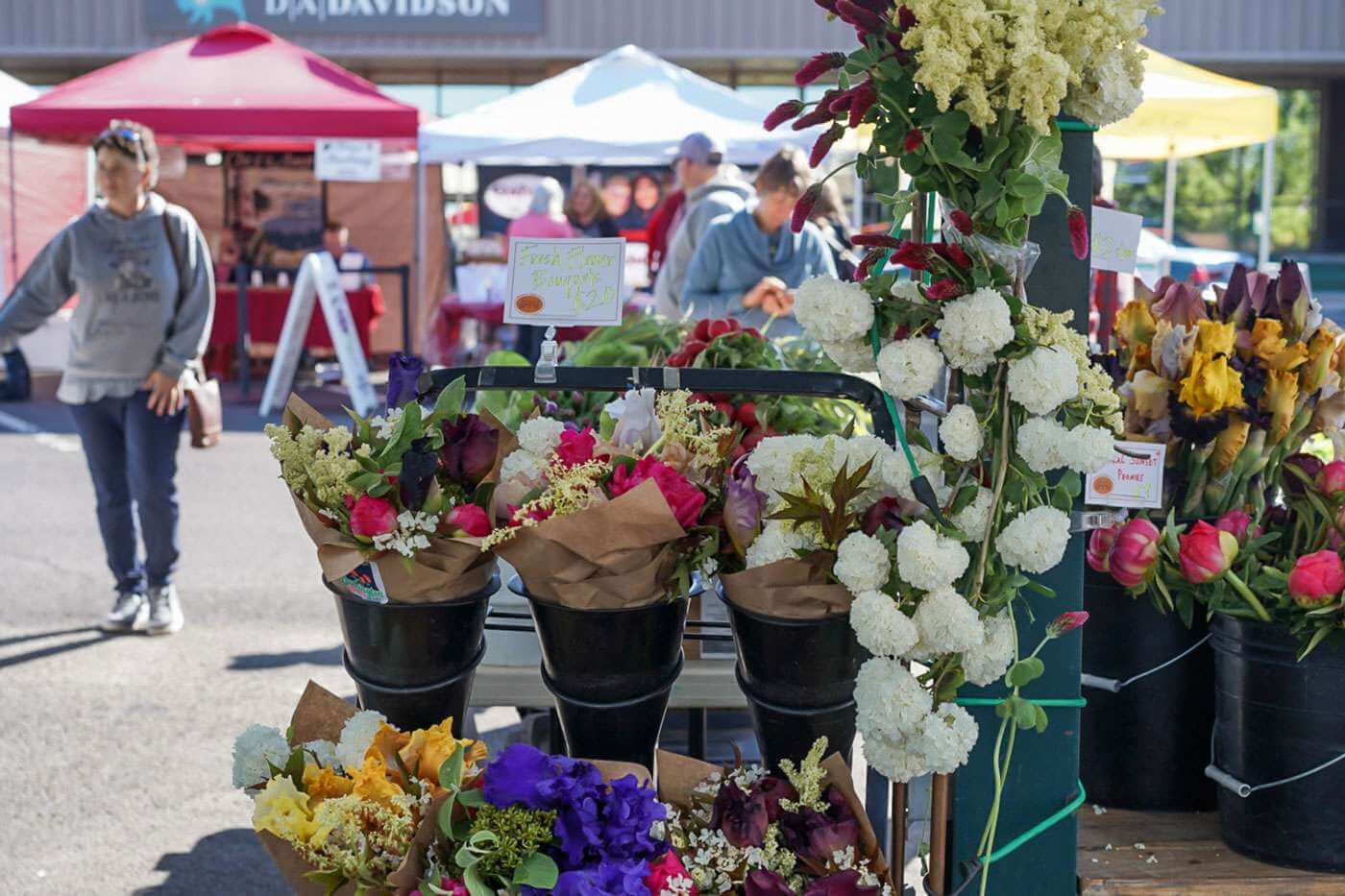 Flowers at a stall