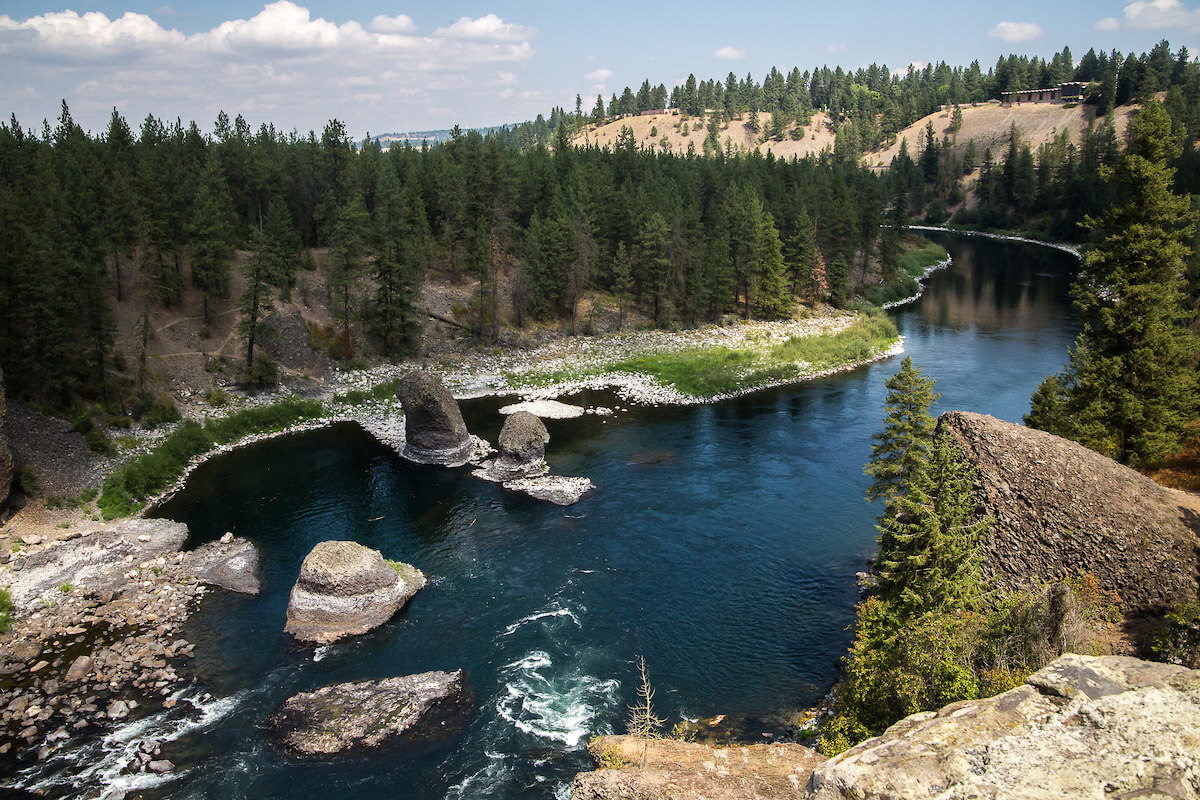 The Spokane River at the Bowl and Pitcher area at Riverside State Park in Spokane.