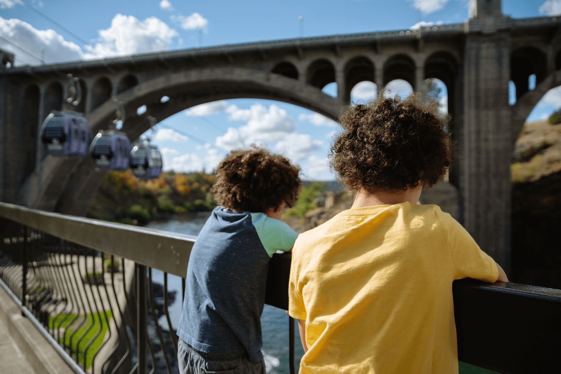 Two brothers at Riverfront Park in Spokane, WA.