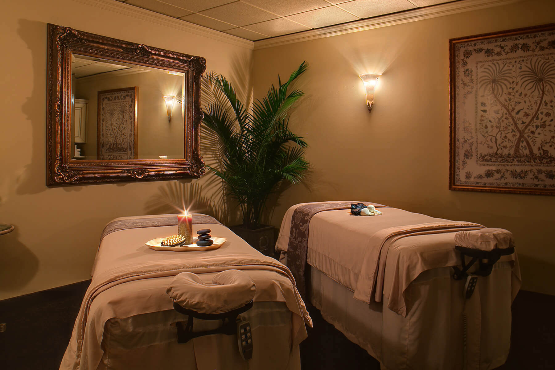 Couples massage room at The Historic Davenport Hotel in Spokane, WA. 