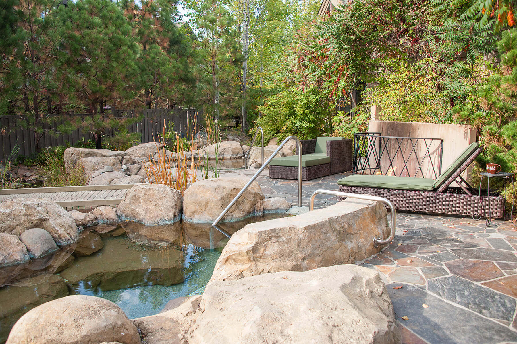 Outdoor hot tub at Suncadia Resort.