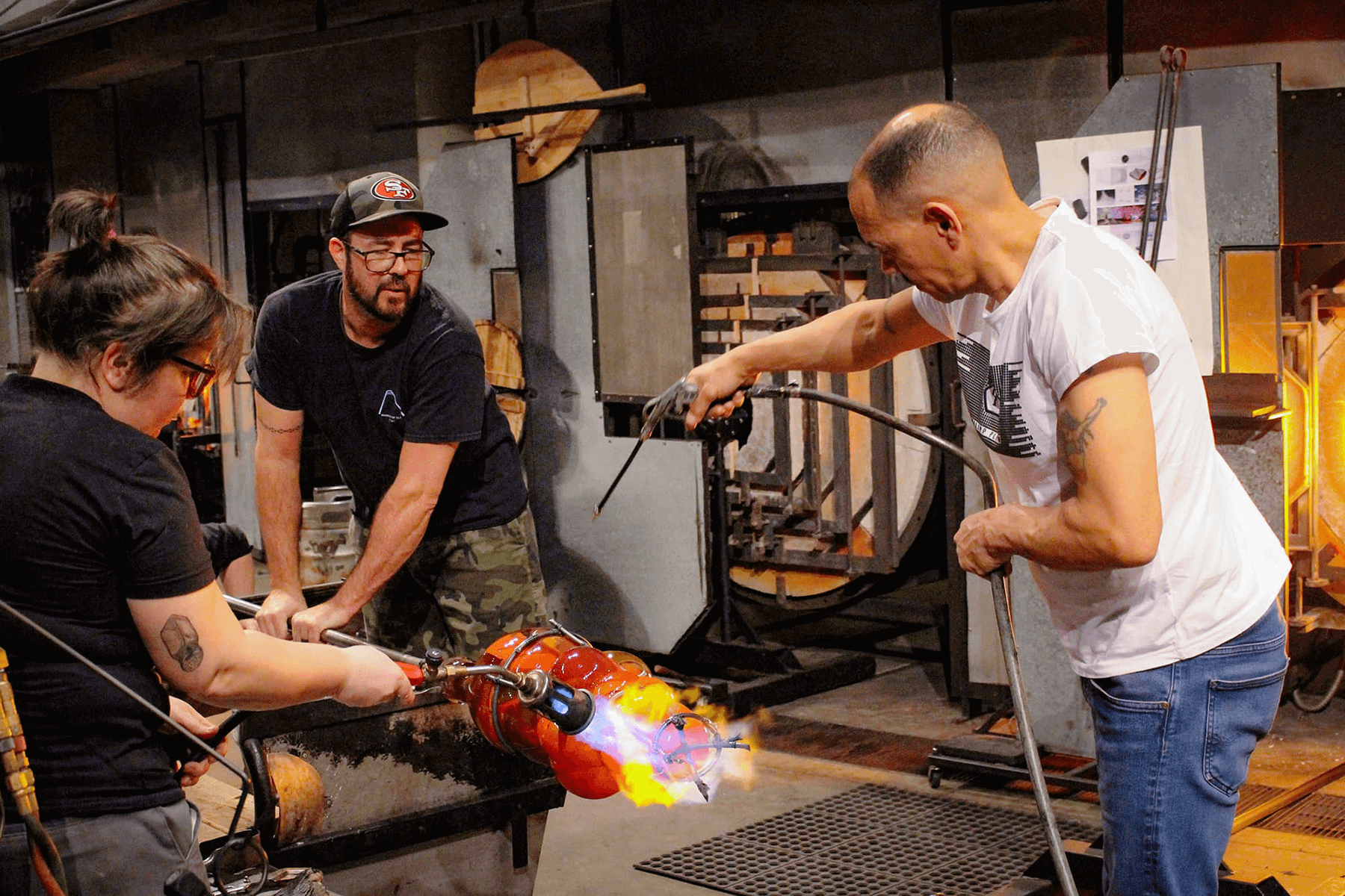 A demonstration at the Museum of Glass in Tacoma, WA. 