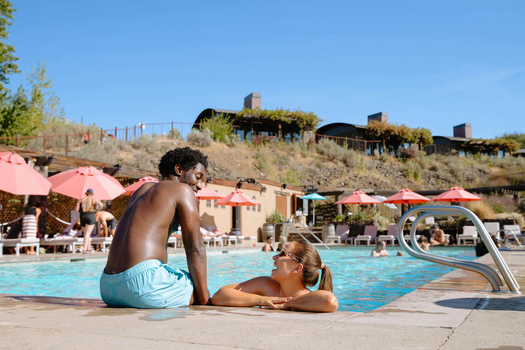 The pool at Sagecliffe Resort & Spa in Quincy, WA. 