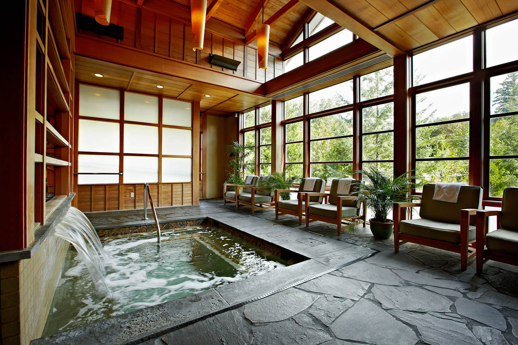 Hot tub at Salish Lodge & Spa. 