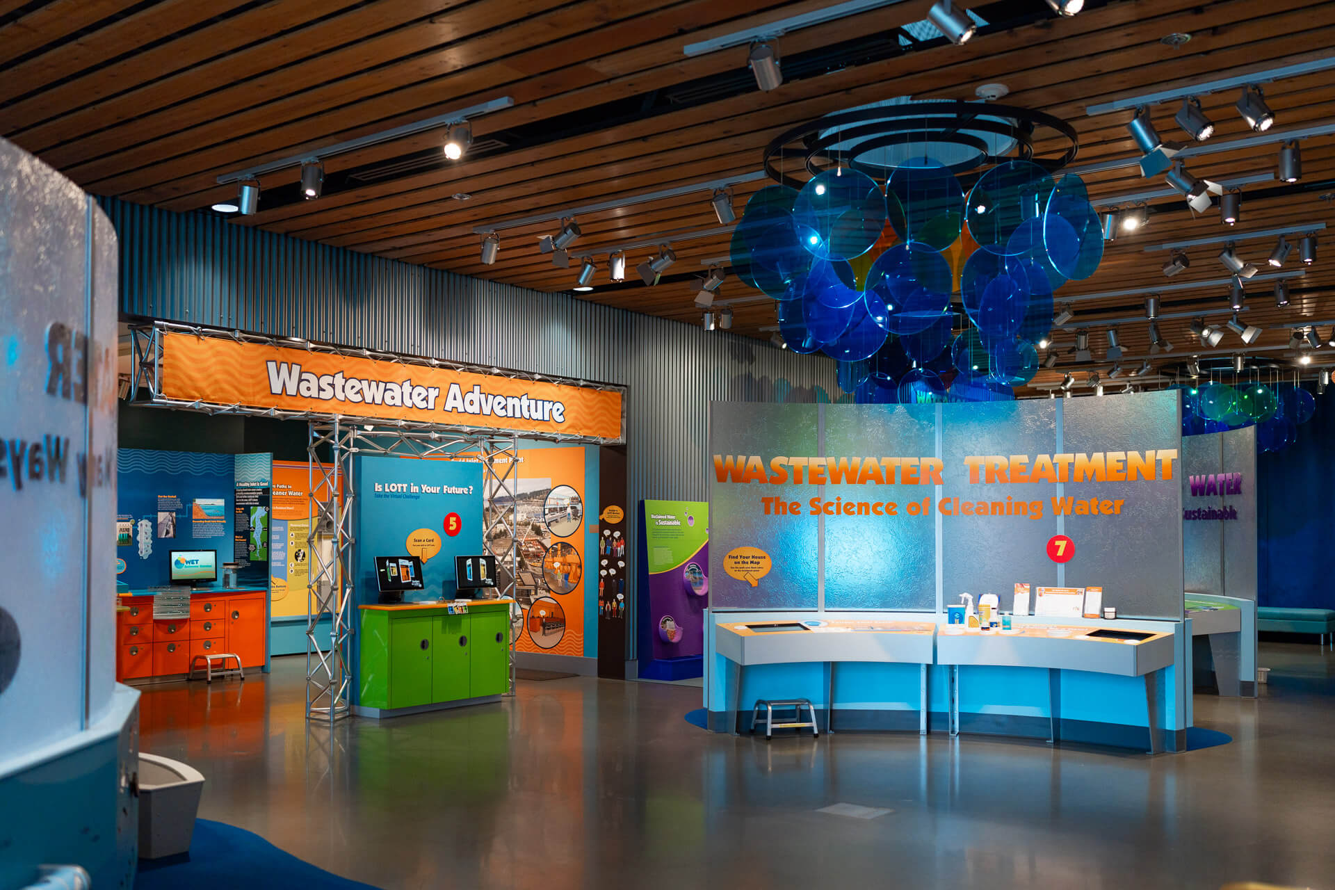 The interior of the WET Science Center, one of many things to do with kids in Olympia.