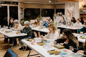 An art class held in one of the Washington creative districts