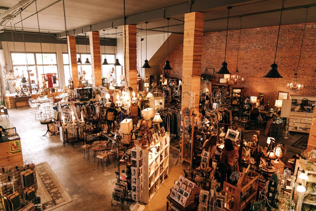 Interior of an antique store in Everett