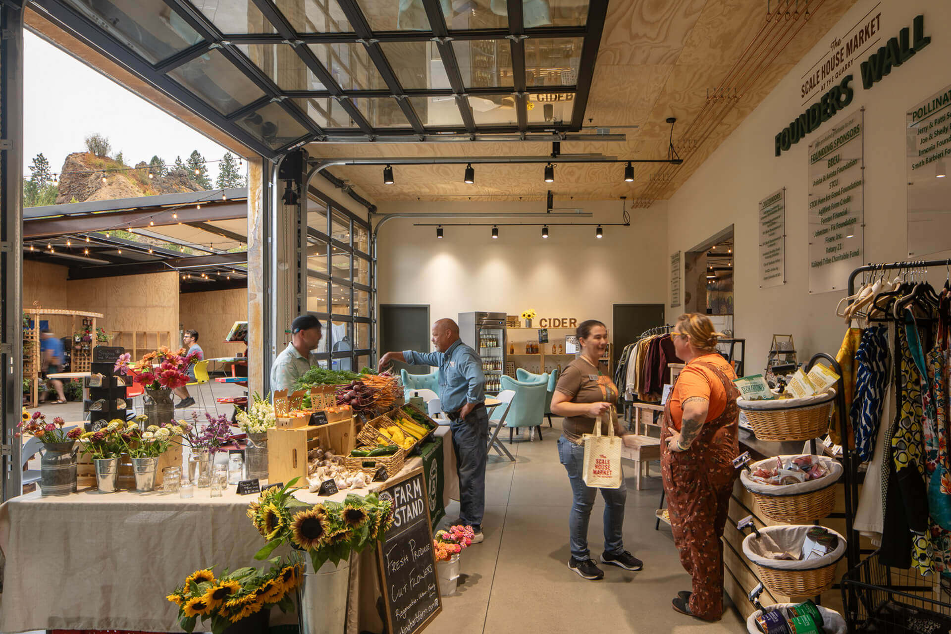 Customers shop at The Scale House Market in Spokane Valley